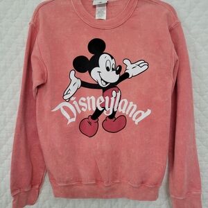 Vintage Disneyland Sweatshirt acid washed pink